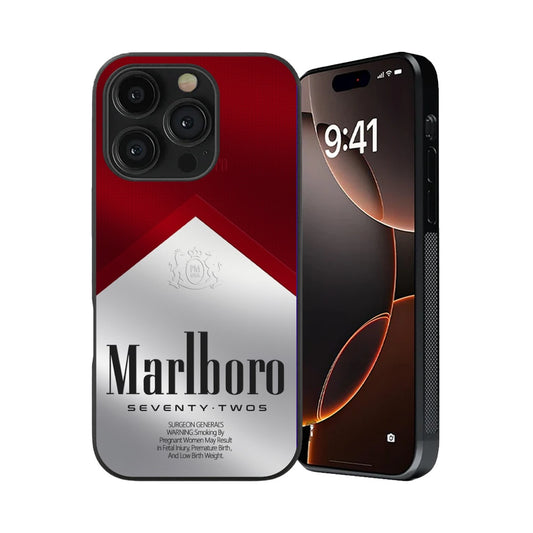 Classic Red & White Bold Glass Case