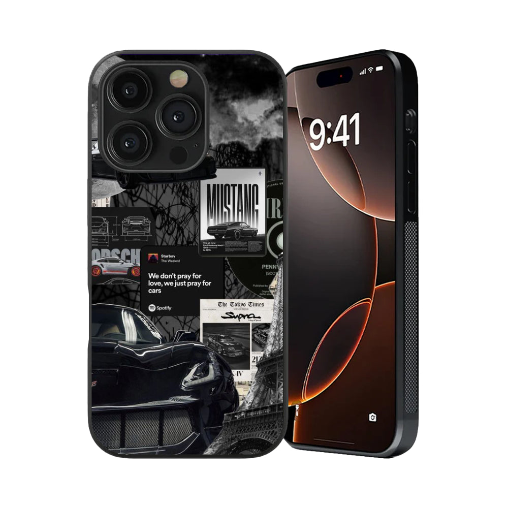 Pray for Cars – Midnight Racer Glass Case