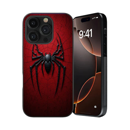 Spider Emblem (Red BG) Glass Case