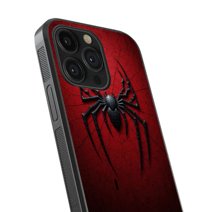 Spider Emblem (Red BG) Glass Case