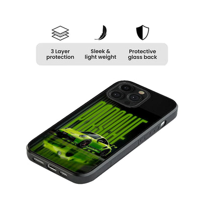 Porsche Venom – Neon Speed Glass Case