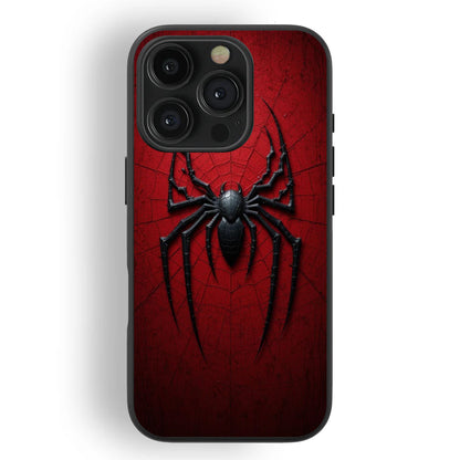 Spider Emblem (Red BG) Glass Case
