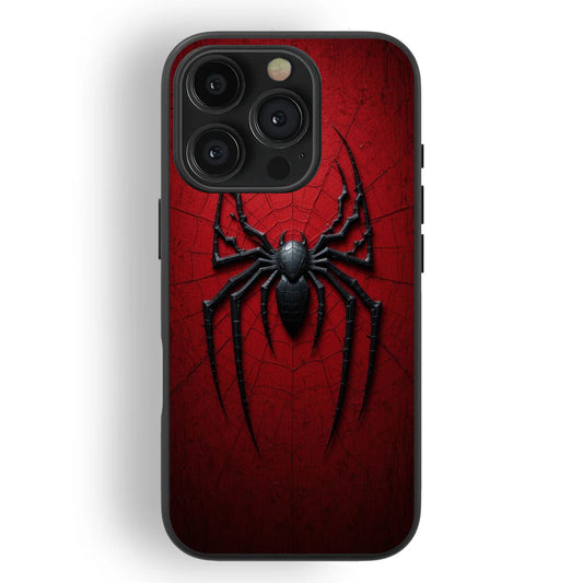 Spider Emblem (Red BG) Glass Case