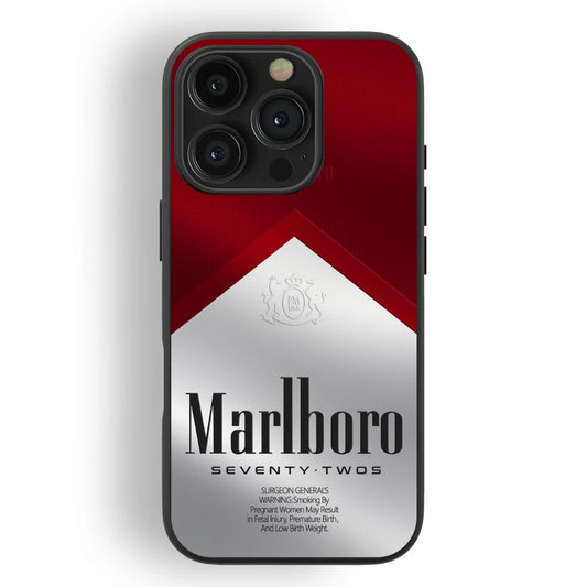 Classic Red & White Bold Glass Case